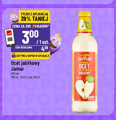 Ocet jabłkowy Jamar promocja w POLOmarket