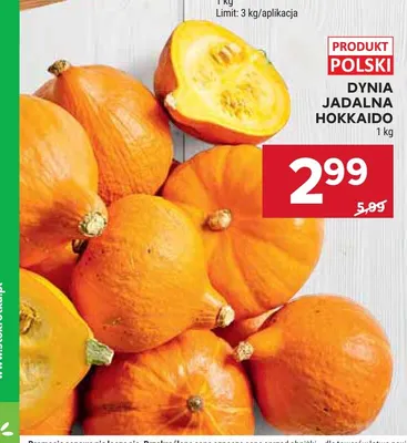 Dynia jadalna Hokkaido promocja w Stokrotka