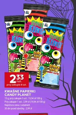 Kwaśne papierki Candy Planet promocja w Stokrotka