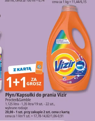 Płyn do prania Vizir 1,125 l promocja w Leclerc