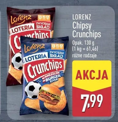 Chipsy Crunchips różne rodzaje promocja w Aldi