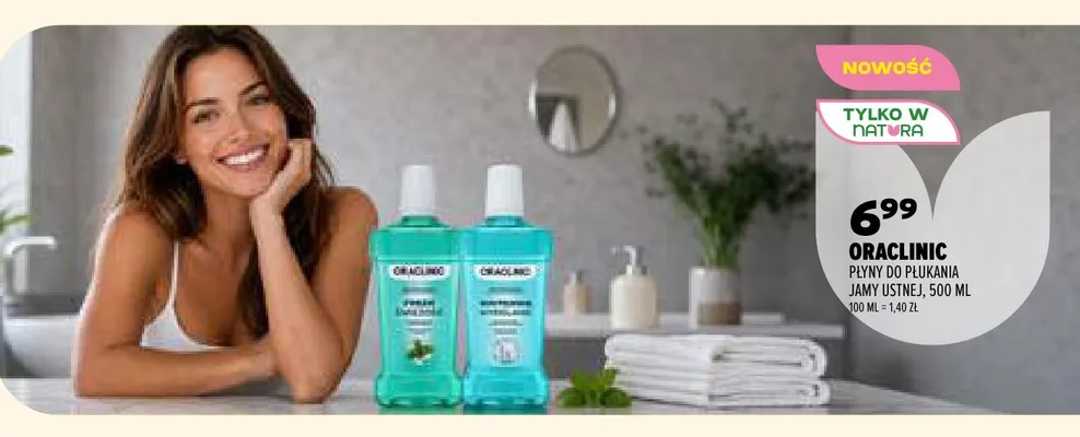 Płyn do płukania jamy ustnej Oraclinic promocja w Drogerie Natura