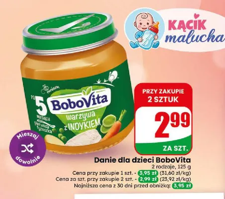 Danie dla dzieci BoboVita promocja w Dino
