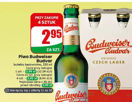 Piwo Budweiser Budvar promocja w Dino
