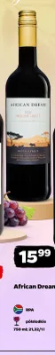 Wino czerwone półsłodkie African Dream promocja w Netto