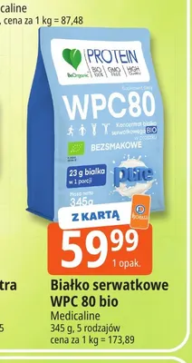 Białko serwatkowe WPC 80 bio Medicaline promocja w Leclerc