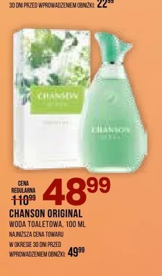 Woda toaletowa CHANSON ORIGINAL promocja w Drogerie Natura