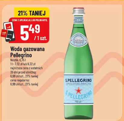 Woda gazowana Pellegrino promocja w POLOmarket