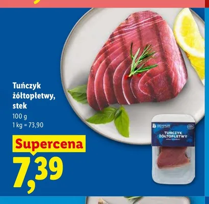 Tuńczyk żółtopłetwy stek Seamor promocja w Lidl