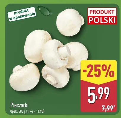 Pieczarki Aldi promocja w Aldi