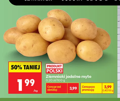 Ziemniaki jadalne myte promocja w Biedronka
