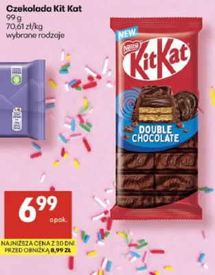 Czekolada Kit Kat Double Chocolate promocja w Delikatesy Centrum