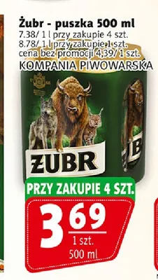 Piwo Żubr promocja w Prim Market