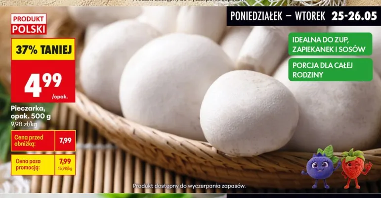 Pieczarka promocja w Biedronka