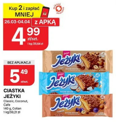 Ciastka Jeżyki Classic, Coconut, Cafe promocja w Chorten