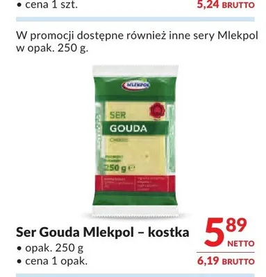 Ser Gouda Mlekpol kostka promocja w Makro