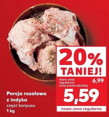 Porcja rosołowa z indyka część korpusu promocja w Kaufland