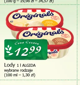 Lody Originals Algida promocja w CEZAR Delikatesy
