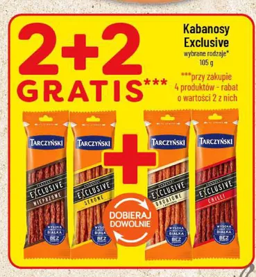 Kabanosy Exclusive Tarczyński Drobiowe promocja w POLOmarket
