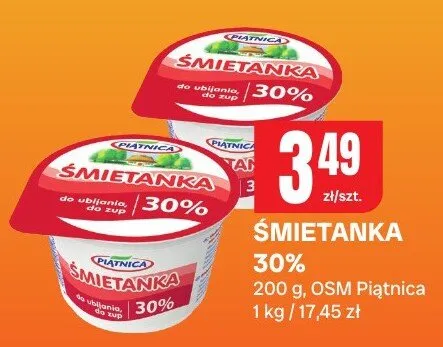 Śmietanka 30% promocja w Chorten