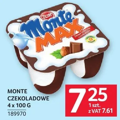 Monte czekoladowe 4 x 100 g promocja w Selgros