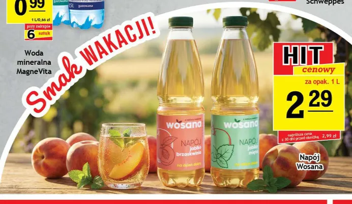 Napój jabłko mięta Wosana promocja w Gram Market