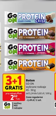 Baton Go On Protein Crisp cookies & caramel promocja w Intermarche