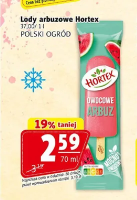 Lody arbuzowe Hortex promocja w Prim Market