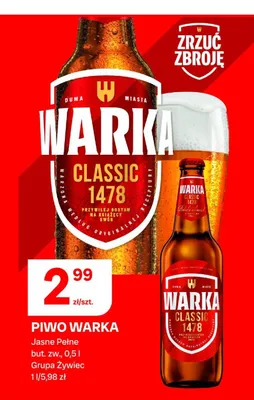 Piwo Warka Classic Jasne Pełne promocja w Chorten