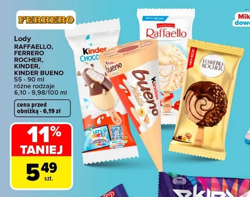Lody Raffaello promocja w Carrefour