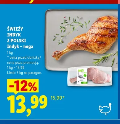 Noga z indyka Świeży Indyk z Polski promocja w Lidl