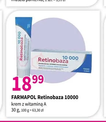 Krem z witaminą A Farmapol Retinobaza 10000 promocja w Drogerie Polskie