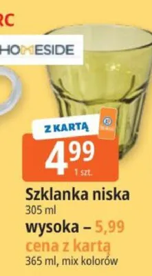 Szklanka niska Homeside promocja w Leclerc