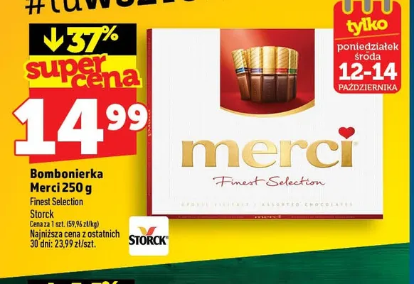 Bombonierka Merci Finest Selection promocja w TOPAZ