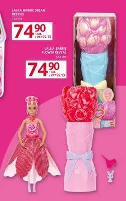Lalka Barbie Flower Reveal promocja w Selgros