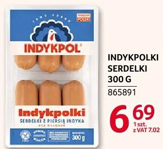 Indykpolki serdelki Indykpol 300 g promocja w Selgros