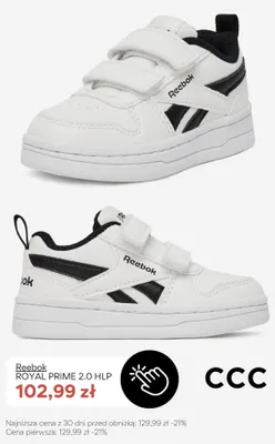 Buty dziecięce Reebok Royal Prime 2,0 HLP promocja w CCC