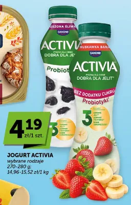 Jogurt Activia suszona śliwka 270-280g promocja w Groszek