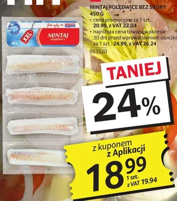 Mintaj poledwice bez skóry promocja w Selgros