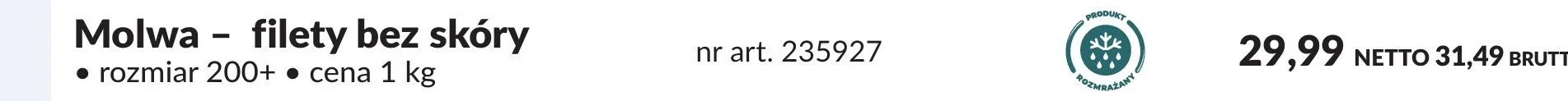 Okoń nilowy filet bez skóry promocja w Makro