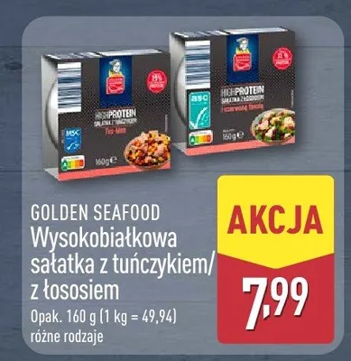 Wysokobiałkowa sałatka z tuńczykiem Golden Seafood promocja w Aldi