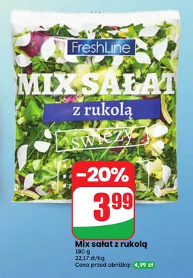 Mix sałat z rukolą FreshLine promocja w Dino