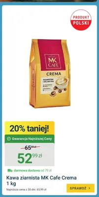 Kawa ziarnista MK Cafe Crema 1kg promocja w ERLI