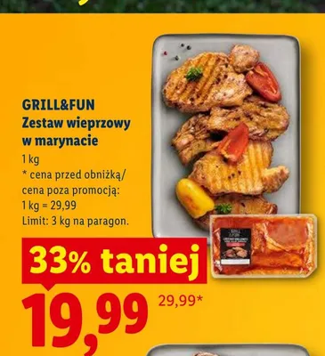 Zestaw wieprzowy w marynacie GRILL&FUN promocja w Lidl