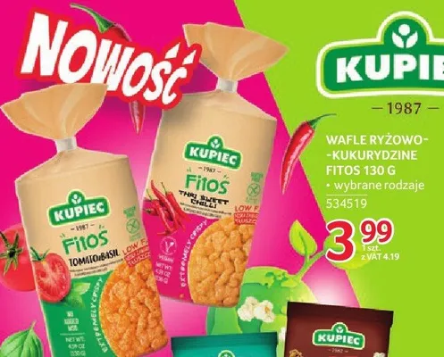 Wafle ryżowo-kukurydziane Fitos Kupiec 130 g promocja w Selgros