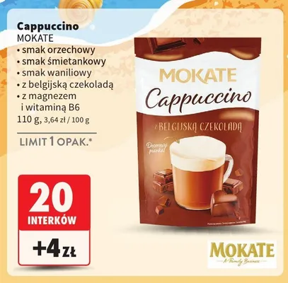 Cappuccino Mokate o smaku orzechowym promocja w Intermarche