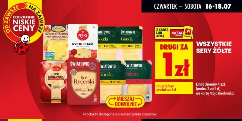 Sery żółte promocja w Biedronka