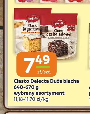Ciasto Delecta Duża blacha promocja w Społem Częstochowa