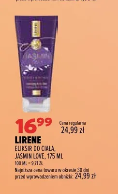 Eliksir do ciała Lirene Jasmin Love promocja w Drogerie Natura