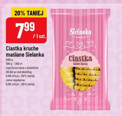Ciastka kruche maślane sielanka promocja w POLOmarket